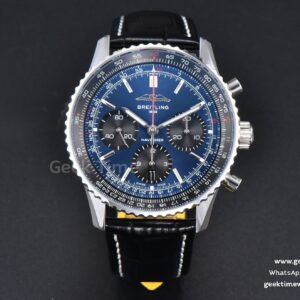 Navitimer B01 43mm BLSF cadran bleu bracelet cuir noir A7750