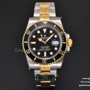 Submariner 116613 LN 904L King YG/SS cerámica negra esfera negra brazalete SS VR3135