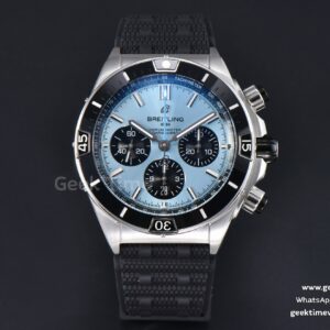 Chronomat B01 44mm BLSF lunette noire cadran bleu compteur noir bracelet caoutchouc 7750