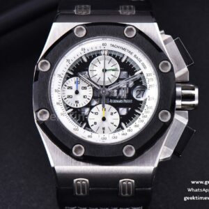 Royal Oak Offshore Rubens Barrichello II 44mm JF Skeleton Dial Black Leather Strap A3126 V2