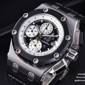Royal Oak Offshore Ruben Barrichello II 44mm JF Skeleton Dial Black Leather Strap A3126 V2
