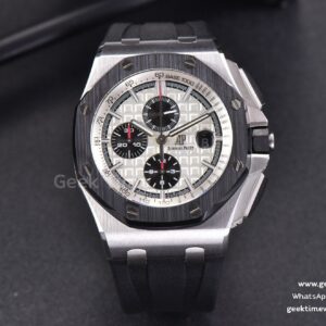 Royal Oak Offshore JF 44mm Black Ceramic Panda Dial Rubber Strap A3126 V2