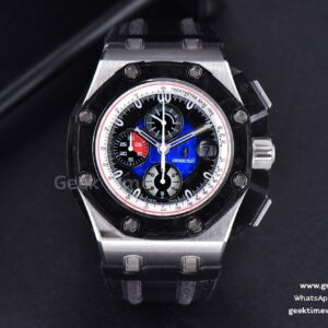 Royal Oak Offshore Grand Prix 44mm JF Real Forged Carbon Parts Blue Dial Leather Strap V3 A3126