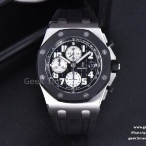 Royal Oak Offshore 25940SK 42mm JF Rubberclad schwarz-silberfarbenes Zifferblatt Kautschukarmband A7750