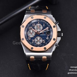 Royal Oak Offshore 26471SR RG JF 44mm blaues Zifferblatt schwarzes Lederarmband A3126