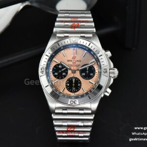 Chronomat B01 42mm GF RG/Black Dial SS Bracelet 7750