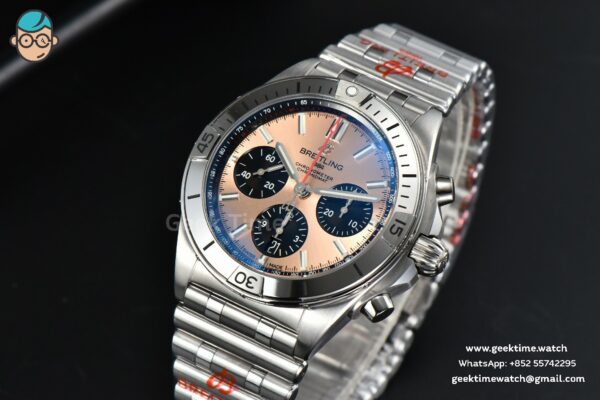 Chronomat B01 42MM GF RG/Black Dial SS Bracelet 7750