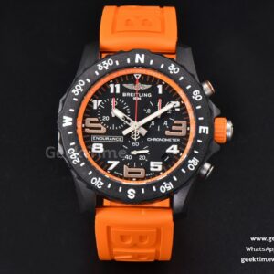 Endurance Pro 44mm OF cadran chronomètre orange bracelet caoutchouc orange Swiss Quartz