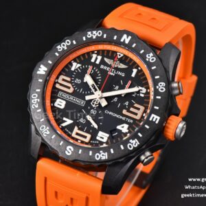 Endurance Pro 44mm OF Orange Chronometer Dial Orange Rubber Strap Swiss Quartz