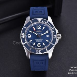 SuperOcean Automatic TF 44mm Blue Dial Blue Rubber Strap A2824