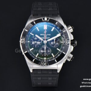 Chronomat B01 44mm BLSF lunette noire cadran vert bracelet caoutchouc 7750