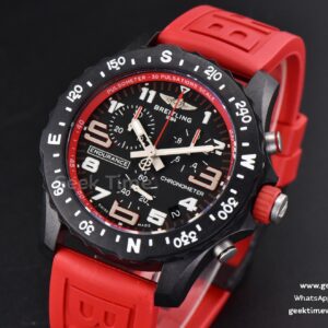 Endurance Pro 44mm OF Red Chronometer Dial Red Rubber Strap Swiss Quartz