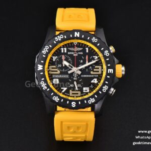 Endurance Pro 44mm OF cadran chronomètre jaune bracelet caoutchouc jaune Swiss Quartz