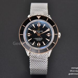 SuperOcean Heritage 42mm RG/SS GF céramique noire cadran noir bracelet maille A2824
