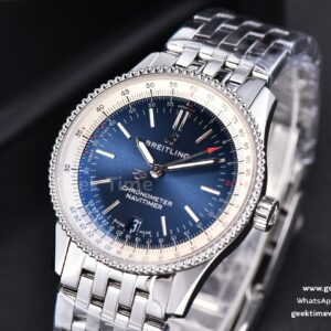Navitimer TF 38MM SS Blue Dial White Bezel SS Bracelet A2824