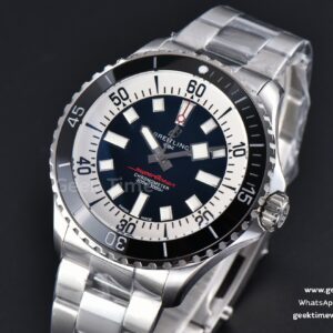 SuperOcean 44mm TF Black/White Dial SS Bracelet A2824