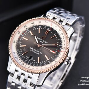 Navitimer TF 41MM RG Black Dial White Bezel SS Bracelet A2824