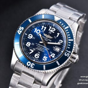 Superocean TF 44MM Black Ceramic Blue Dial SS Bracelet A2824