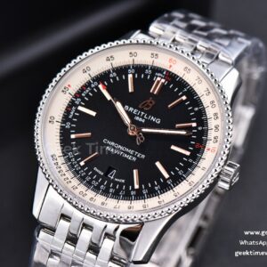 Navitimer TF 41MM SS Black Dial White Bezel SS Bracelet A2824