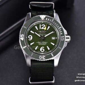 SuperOcean Automatic TF 44mm Green Dial Green Bezel Green Nylon Strap A2824