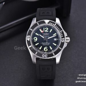 SuperOcean Automatic TF 44mm Black Dial Black Rubber Strap A2824