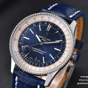 Navitimer V7F 41MM Blue Dial Blue Leather Strap A2824