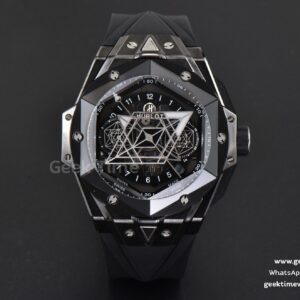 Big Bang Sang Bleu II 45mm ZF Black Ceramic Skeleton Dial Black Rubber Strap A1240