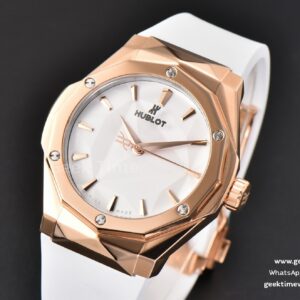 Classic Fusion Orlinski 40mm APSF RG White Faceted Dial White Rubber Strap A2892