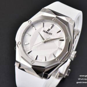 Classic Fusion Orlinski 40mm APSF White Faceted Dial White Rubber Strap A2892