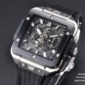 Square Bang Unico 42mm BBF Ceramic Skeleton Dial Rubber Strap A1280