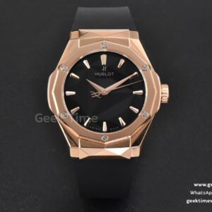 Classic Fusion Orlinski 40mm RG APSF esfera negra correa de goma negra A1110
