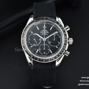Speedmaster Racing Master 40mm HRF quadrante nero cinturino in caucciù nero A7750