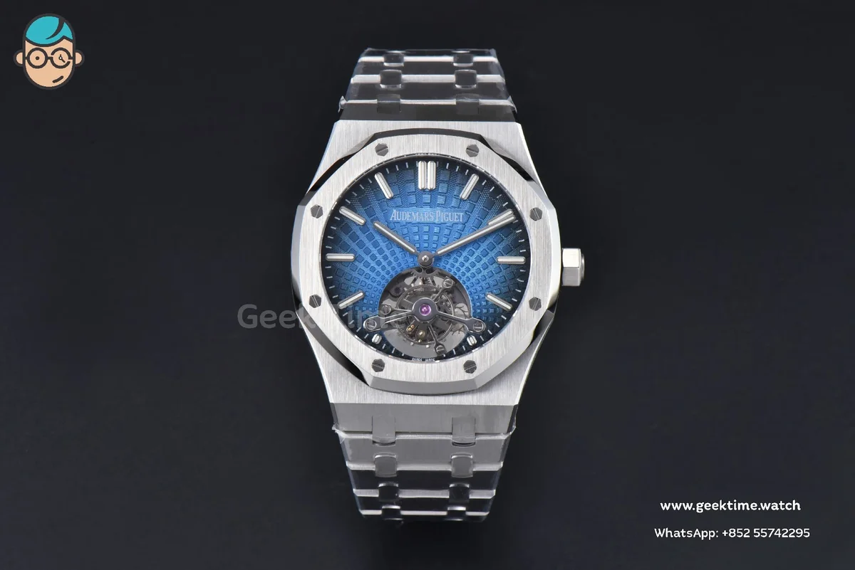 Royal Oak Tourbillon 41mm R8F SS Gradient Blue Dial SS Bracelet Flying Tourb V2