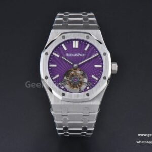 Royal Oak Tourbillon 41mm R8F SS lila Zifferblatt SS-Armband Flying Tourb V2