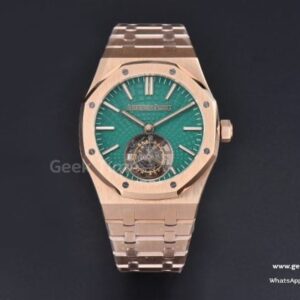 Royal Oak Tourbillon 41mm R8F RG quadrante verde bracciale RG Flying Tourb V2