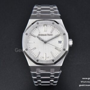 Royal Oak 15510 41mm ’50th Anniversary’ ZF weißes Zifferblatt SS-Armband SA4302