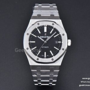 Royal Oak 15400 41mm IPF schwarzes strukturiertes Zifferblatt SS-Armband SA3120