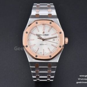 Royal Oak 15400 RG/SS 41mm IPF weißes strukturiertes Zifferblatt RG/SS-Armband SA3120