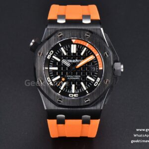 Royal Oak Offshore Diver 42mm IPF schwarz-oranges Zifferblatt orangefarbenes Kautschukarmband MY9015