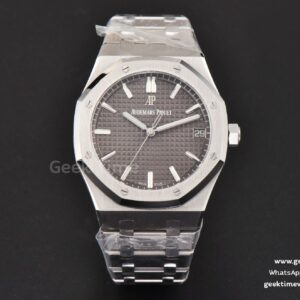 Royal Oak 15500 41mm ZF graues strukturiertes Zifferblatt SS-Armband A4302 Super Clone