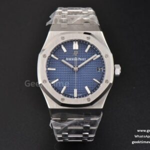 Royal Oak 15500 41mm ZF Blue Textured Dial SS Bracelet A4302 Super Clone