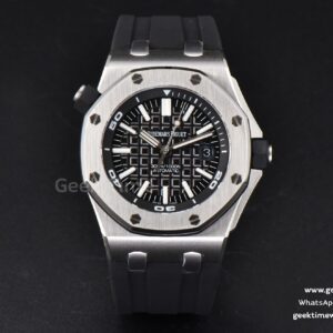Royal Oak Offshore Diver 15703 42mm APSF schwarzes Zifferblatt schwarzes Kautschukarmband SA3120 Super Clone