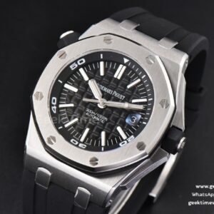 Royal Oak Offshore Diver 15703 42mm APSF Black Dial Black Rubber Strap SA3120 Super Clone