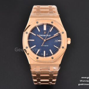 Royal Oak 15400 41mm RG ZF blaues strukturiertes Zifferblatt RG-Armband SA3120 Super Clone