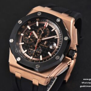 Royal Oak Offshore 44mm RSF RG Black Checkered Dial Black Subdials Rubber Strap A3126