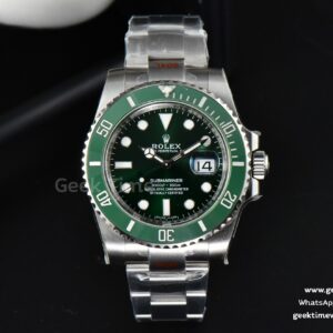 Submariner 40MM 116610 LV EWF Green Ceramic Green Dial SS Bracelet 3135