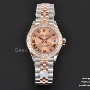DateJust 28mm Ladies WF RG/SS Diamond RG Dial Roma Marker Jubilee Bracelet A2236