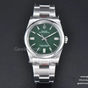 Oyster Perpetual 126000 36mm 904L GMF grünes Zifferblatt SS-Armband VR3230