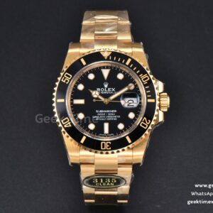 Submariner 116618 LN 904L YG 40mm Clean CF Black Dial YG Bracelet VS3135