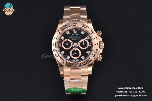 Daytona 116505 RG APSF Black Dial Diamond Marker RG Bracelet SH4130 - Image 2